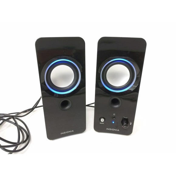 Insignia - NS-2810BT 2.0 Bluetooth Lighted Speaker System (2pc) - Black - Picture 3 of 10